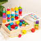 Kit de cuentas de madera Montessori: juego educativo de clasificación y enhebrado