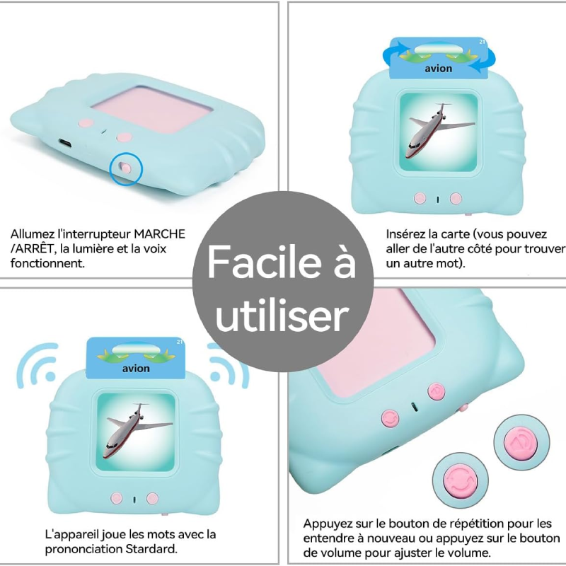 Tarjeta parlante Montessori: desarrolla el idioma francés