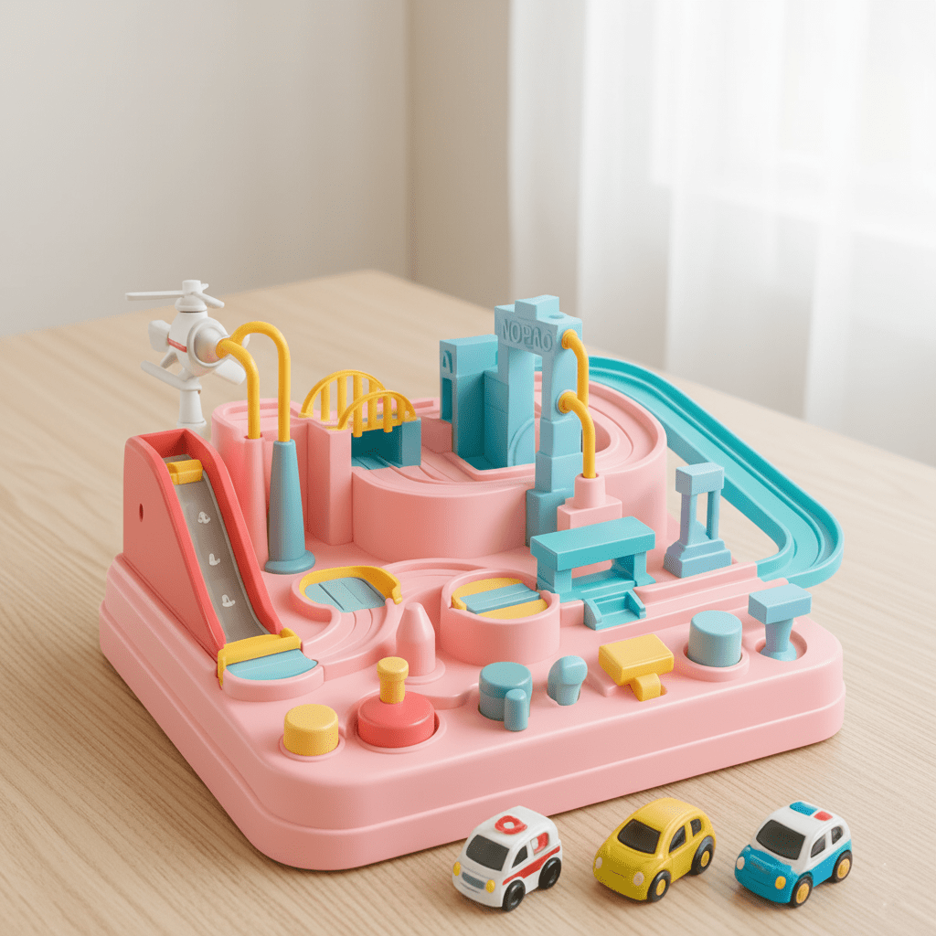 Circuit de voiture montessori Rose