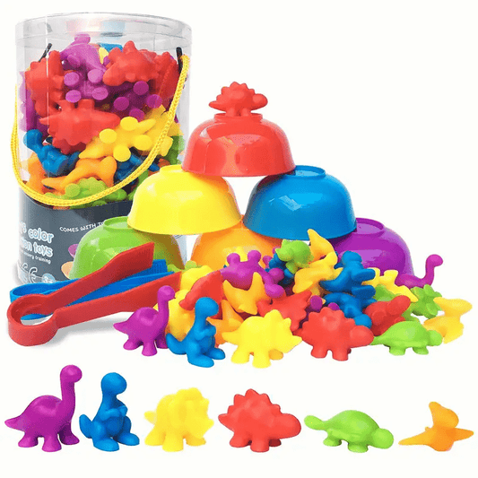 Kit de clasificación Montessori: Aprende con dinosaurios