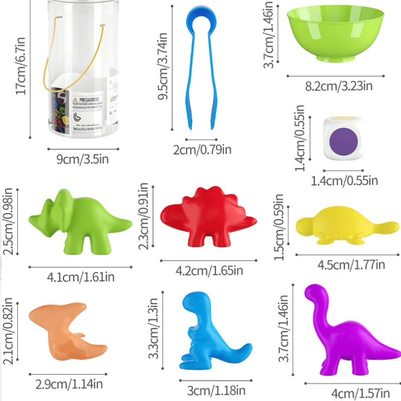 Kit de clasificación Montessori: Aprende con dinosaurios