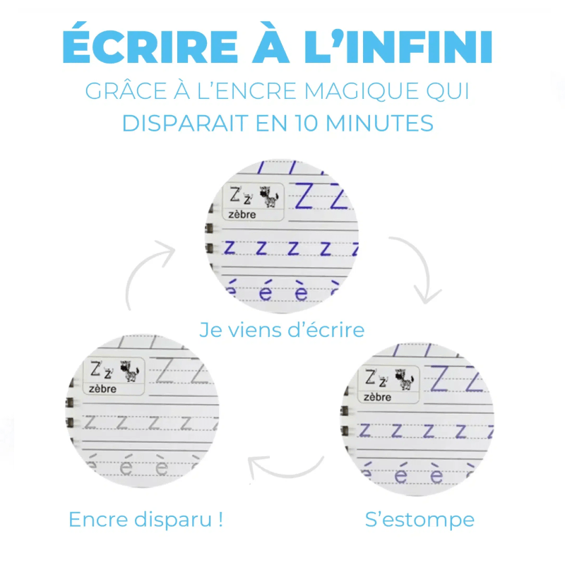 4 libros de escritura mágica Montessori