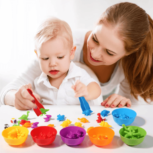 Kit de clasificación Montessori: Aprende con dinosaurios