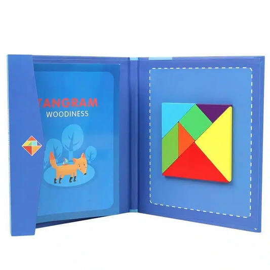 Libro Tangram Magnético de Madera Montessori 