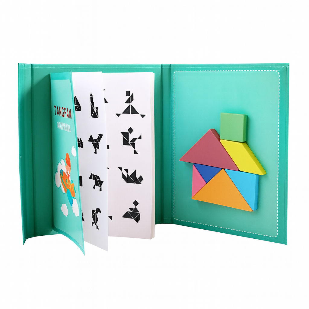 Libro Tangram Magnético de Madera Montessori 