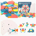 Rompecabezas de formas geométricas - Tangram Montessori