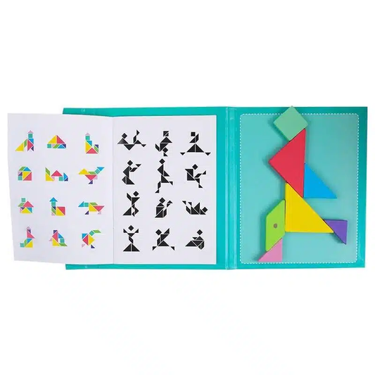 Libro Tangram Magnético de Madera Montessori 