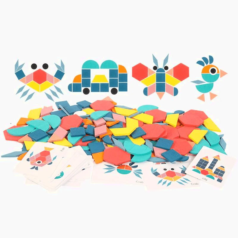 Rompecabezas de formas geométricas - Tangram Montessori